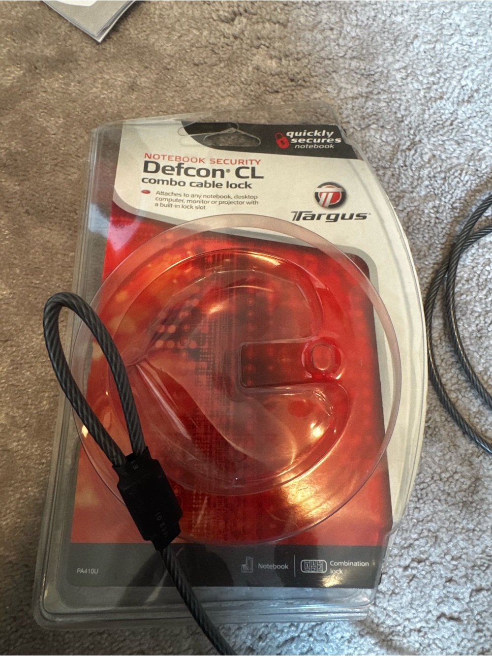 Targus Defcon CL Combo Cable Lock - Picture 5 of 5
